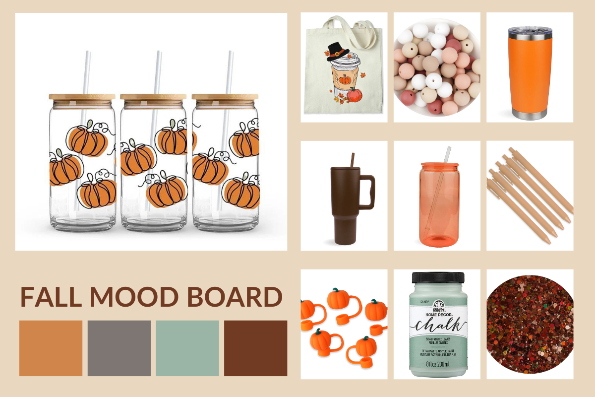 Fall mood board for craft inspiration DIY Craft Warehouse