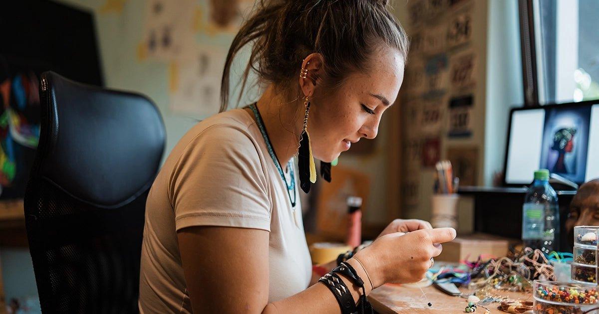 girl making crafts DIY Craft Warehouse
