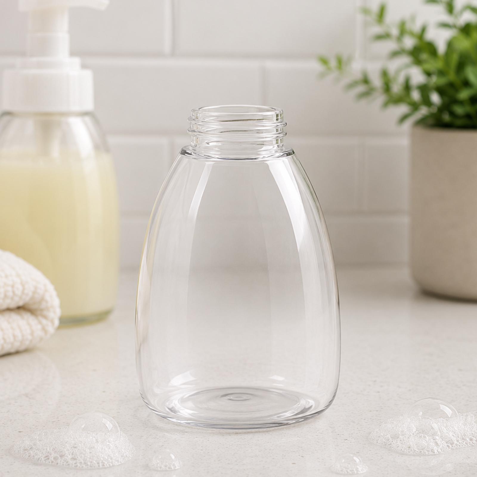 Tabletop Foamer Clear PET Bottle 8.5 oz - 40mm
