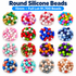Silicone Beads 15mm Assorted Packs - 91700/LOT