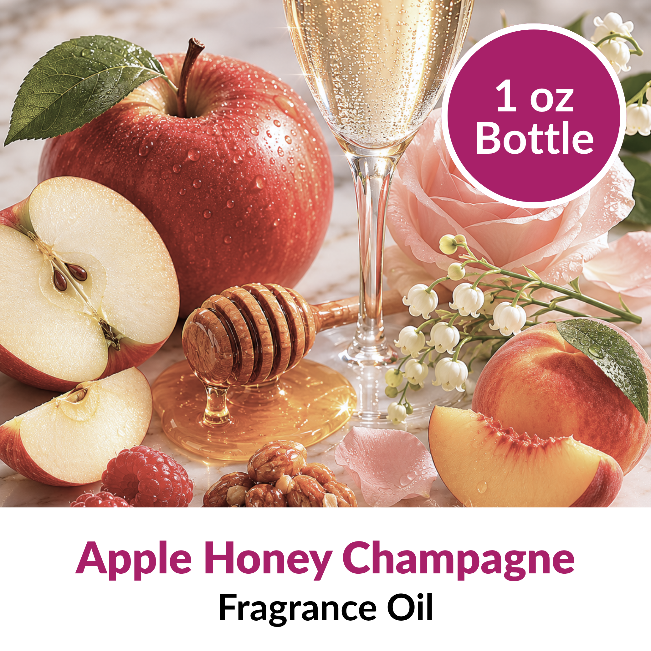 Image of Apple Honey Champagne Fragrance Oil (1 oz) sold at Master Maker Crafts. Wholesale prices and fast shipping.