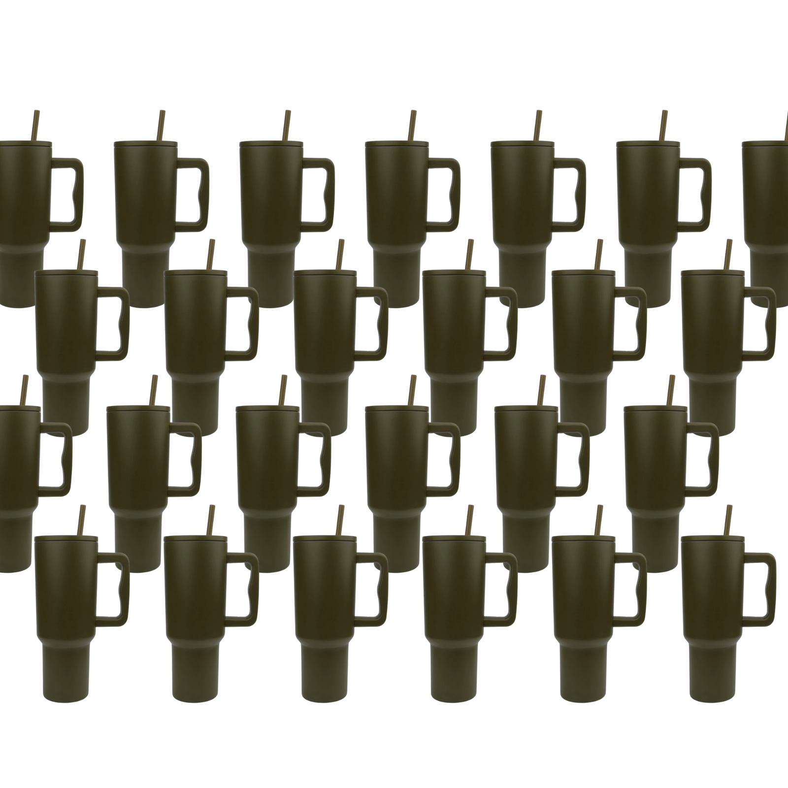 Master Maker Crafts -  40 oz Handled Tumbler Modern II Matte - Army Green (25 Piece CASE) | Master Maker Crafts - Wholesale Craft Supplies - Fast Shipping from Ohio