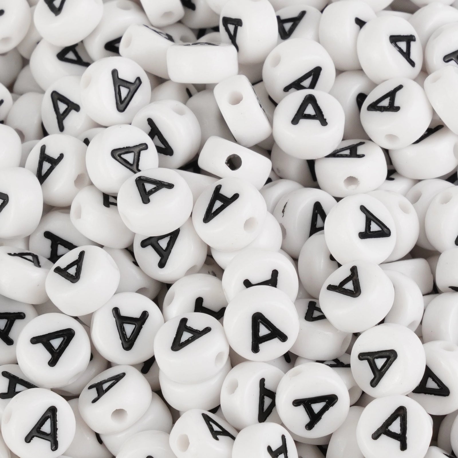 Master Maker Crafts wholesale white letter A beads, bulk craft supplies, fast shipping Ohio