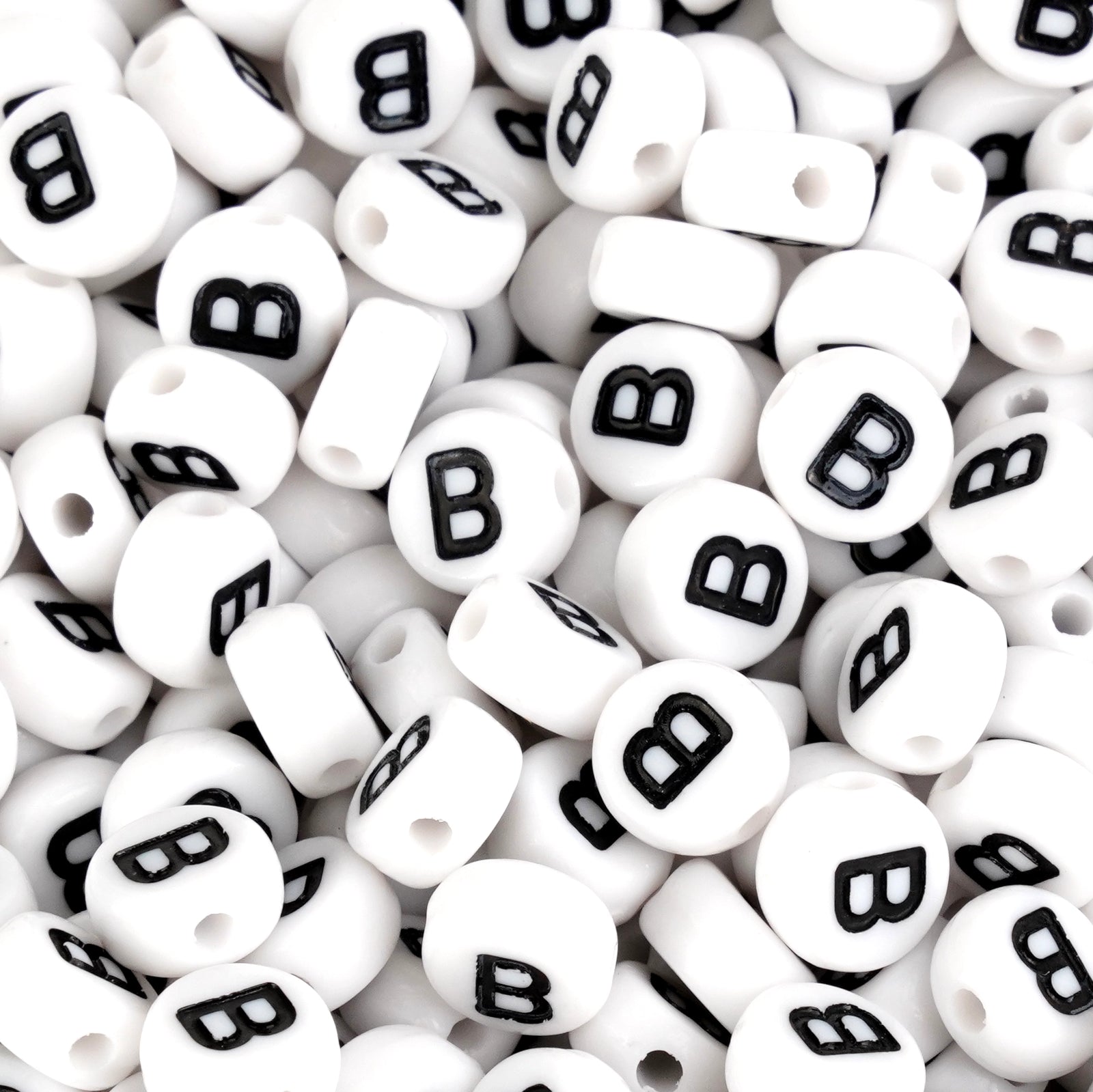 Master Maker Crafts wholesale white letter B beads, craft supplies, fast shipping Ohio