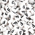 Bulk white letter F plastic beads, Master Maker Crafts wholesale craft supplies, fast shipping Ohio. DIY Craft Warehouse