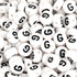 Master Maker Crafts white round beads with black letter G, wholesale craft supplies Ohio, fast shipping DIY Craft Warehouse