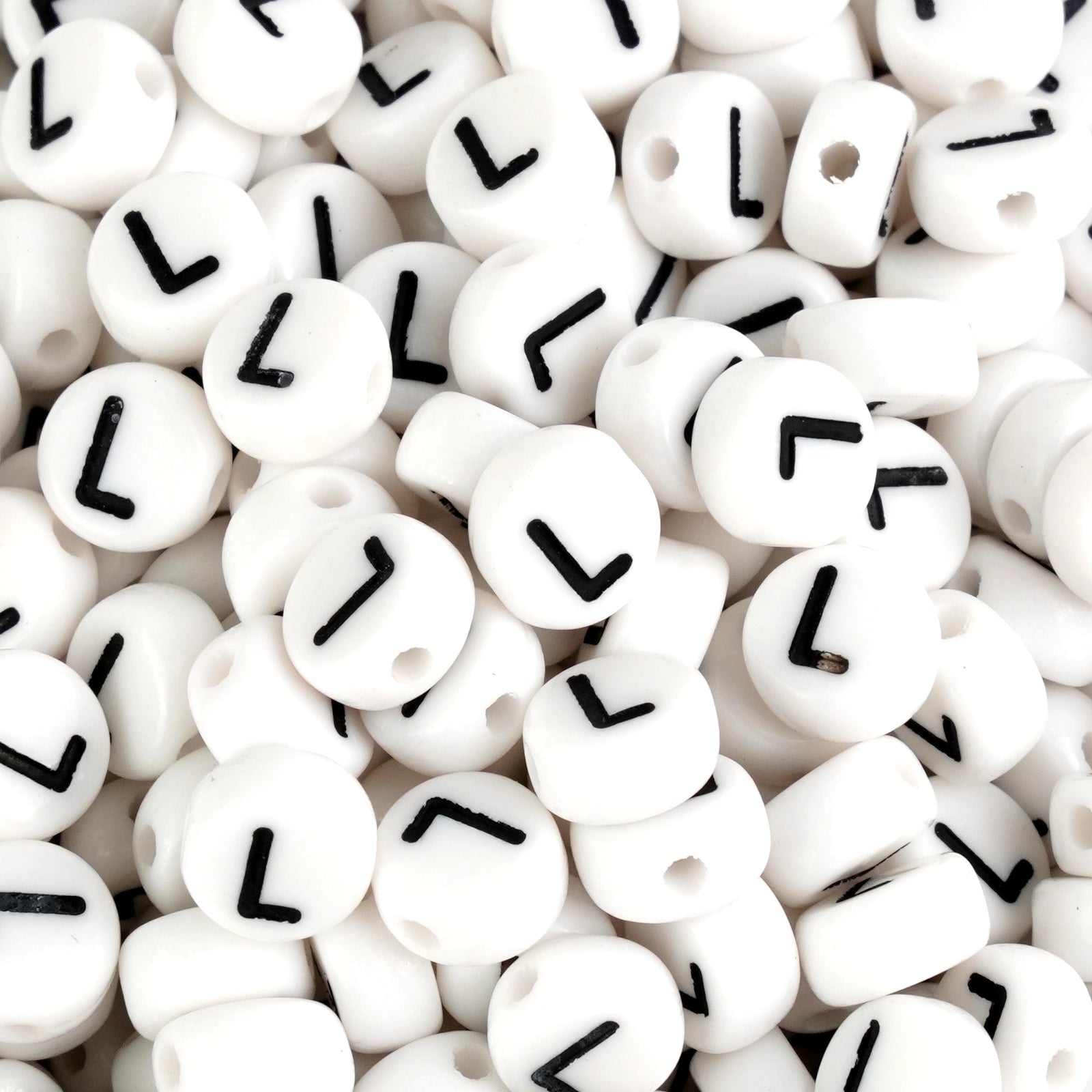 Master Maker Crafts white round L letter beads bulk wholesale craft supplies Ohio