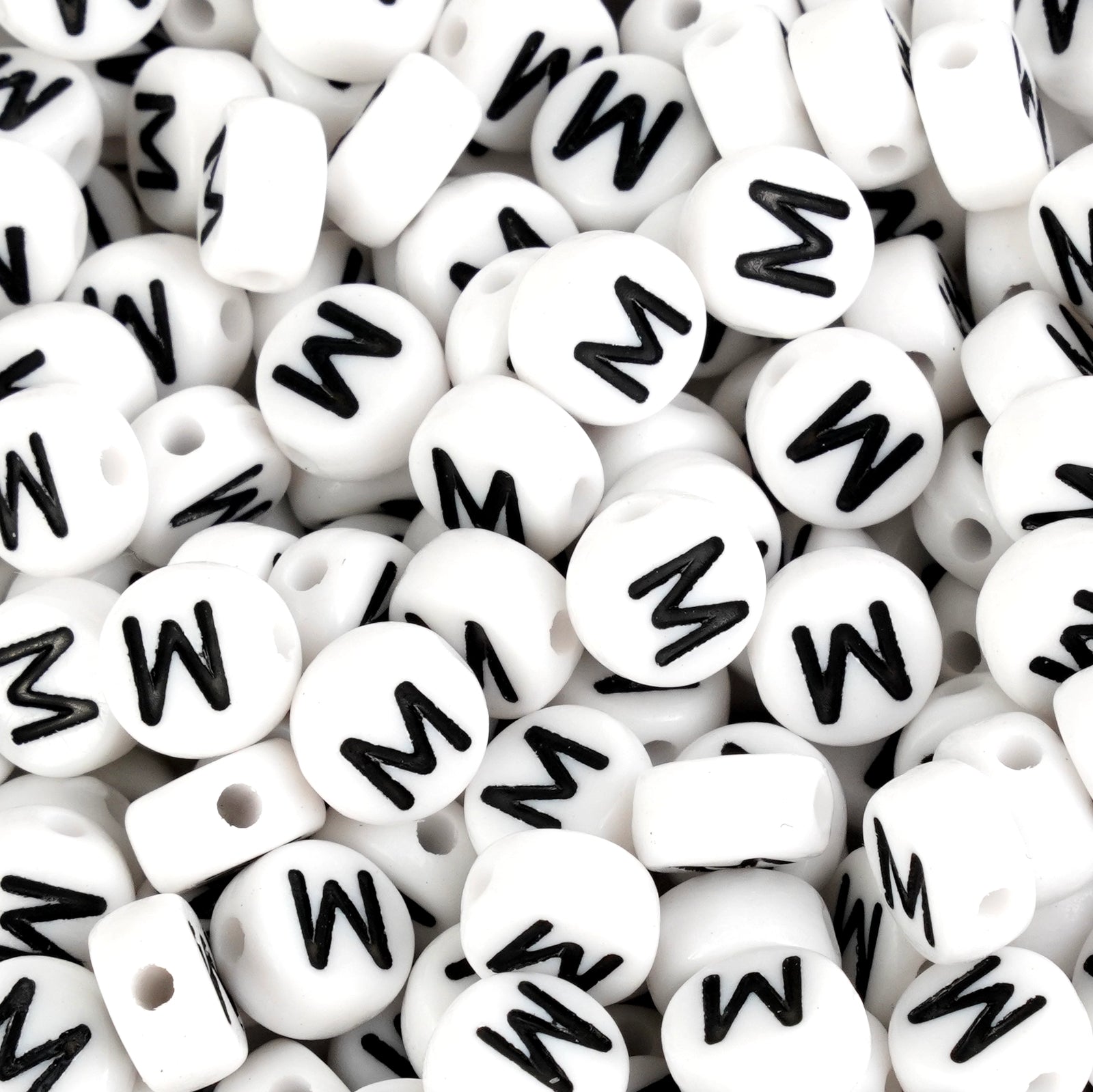 Master Maker Crafts wholesale letter M beads, white round plastic, craft supplies Ohio