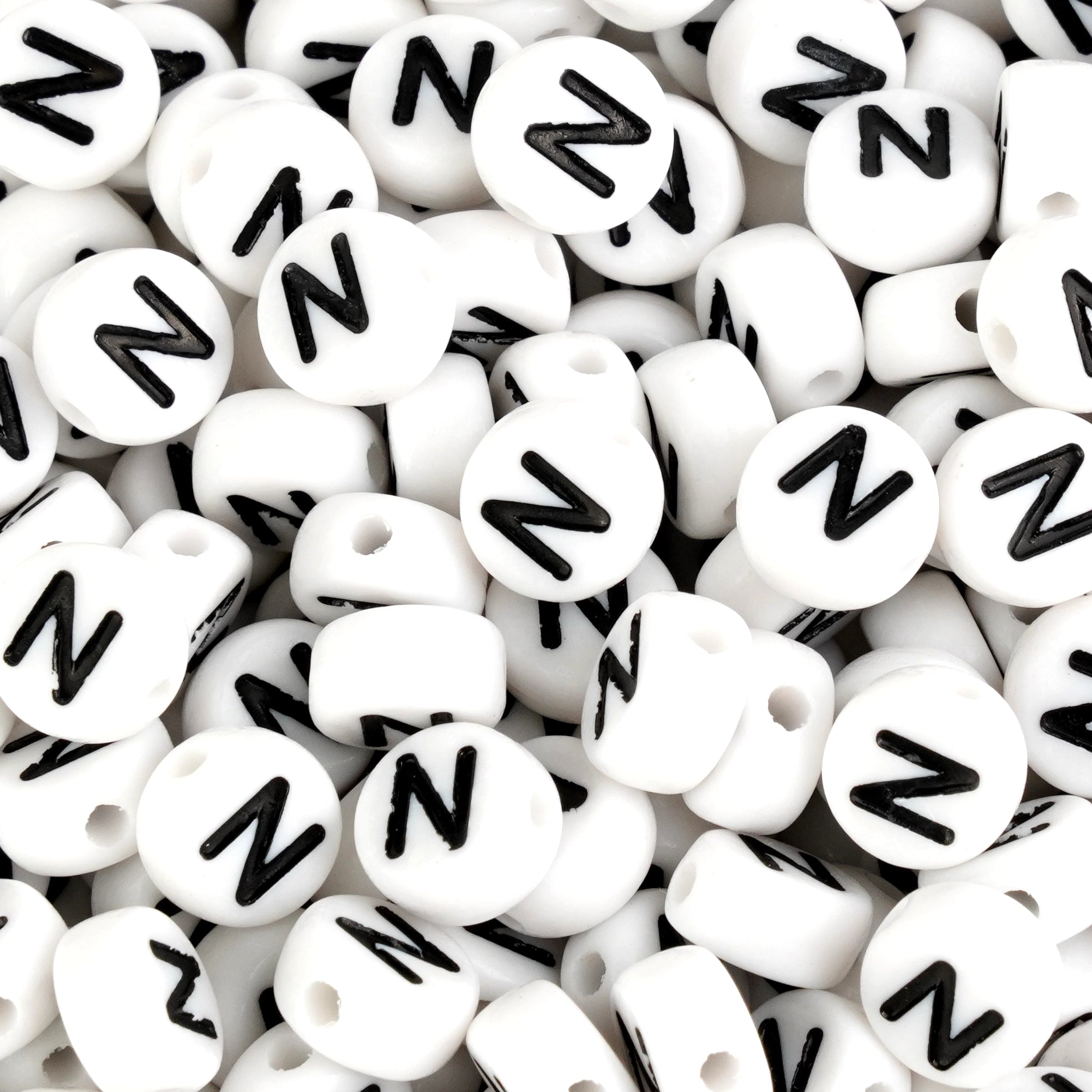 Master Maker Crafts white letter N beads wholesale craft supplies fast shipping Ohio DIY Craft Warehouse
