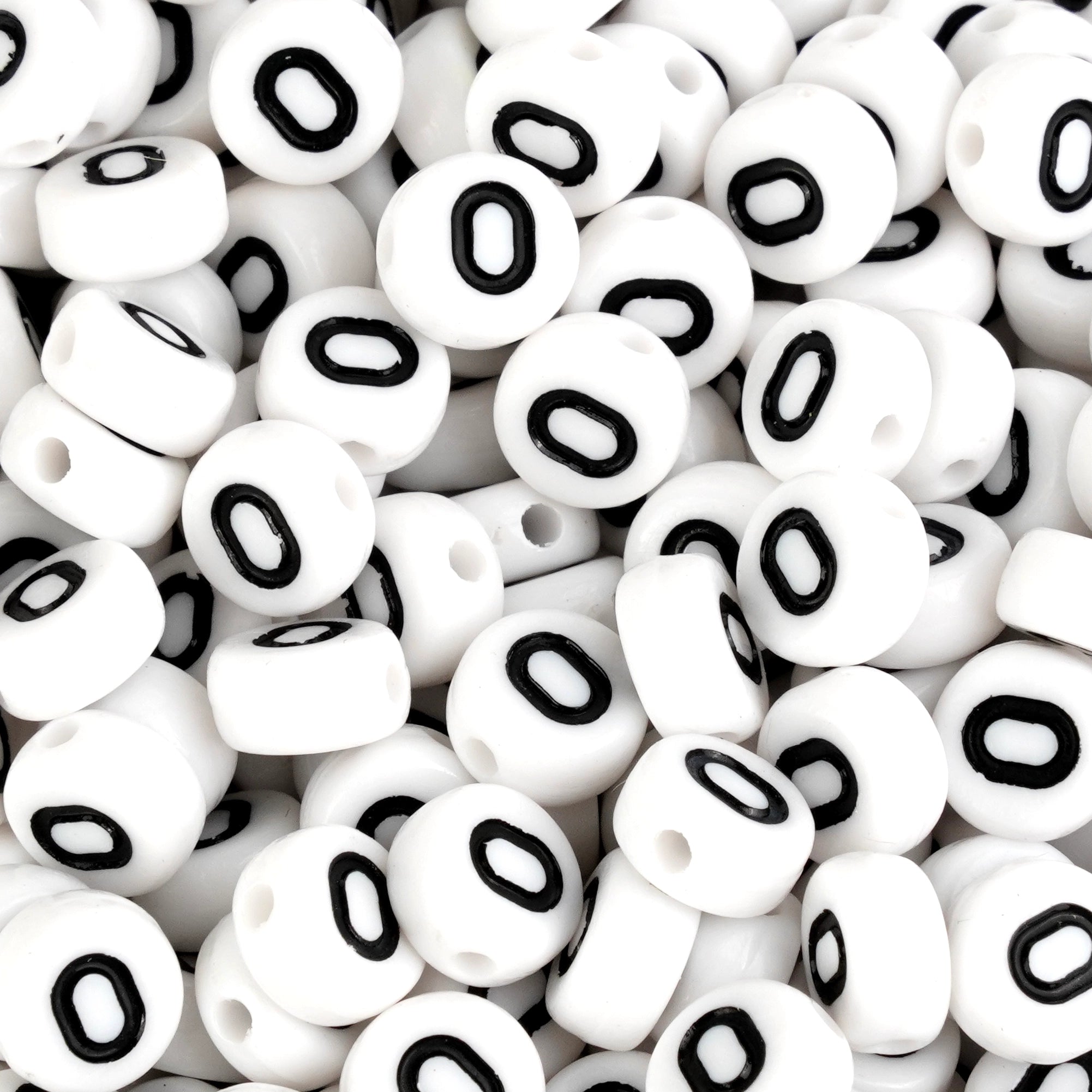 Master Maker Crafts white alphabet letter O beads wholesale craft supplies Ohio DIY Craft Warehouse
