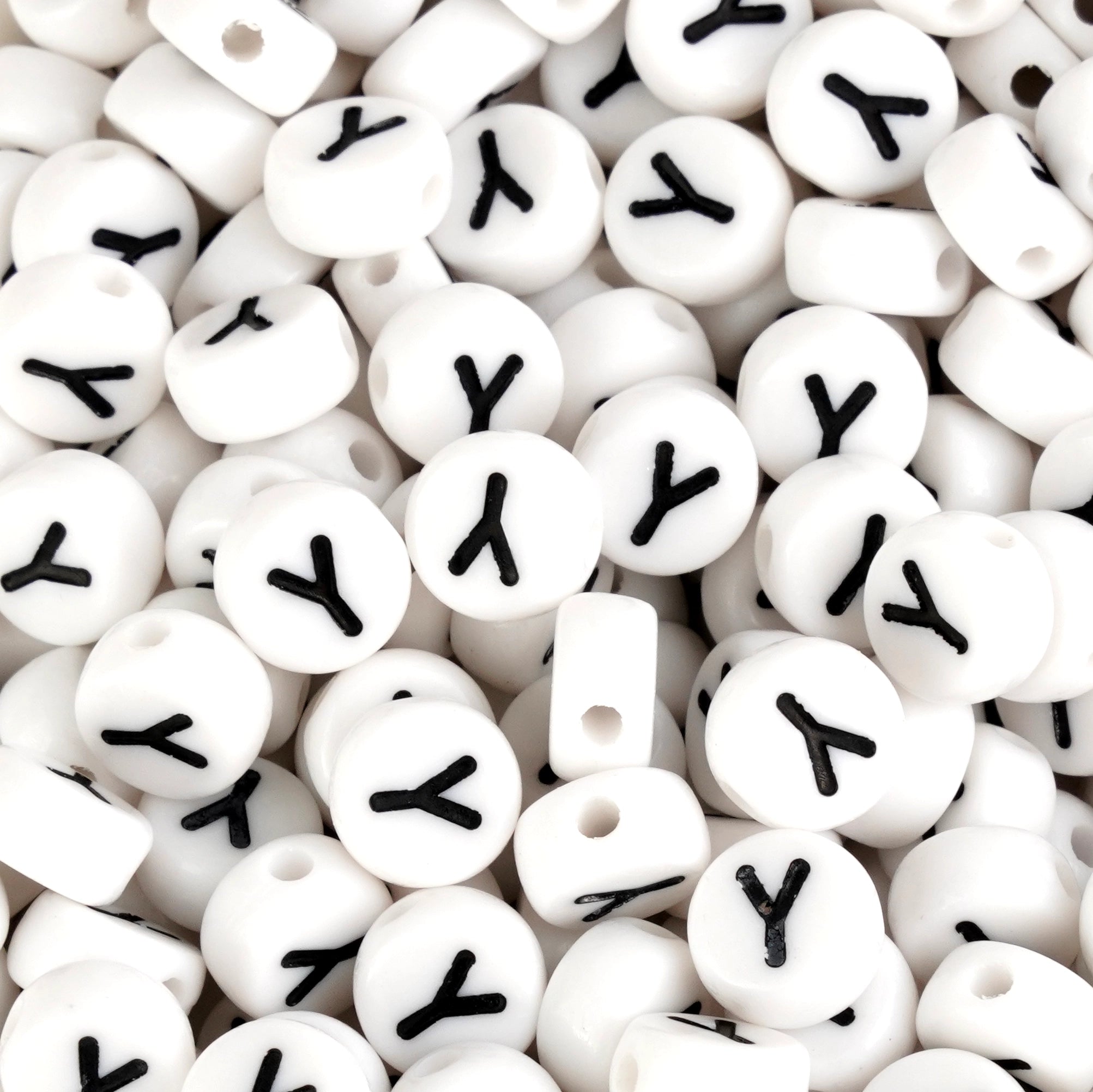 White Y letter beads bulk, Master Maker Crafts - Wholesale Craft Supplies, fast shipping Ohio DIY Craft Warehouse