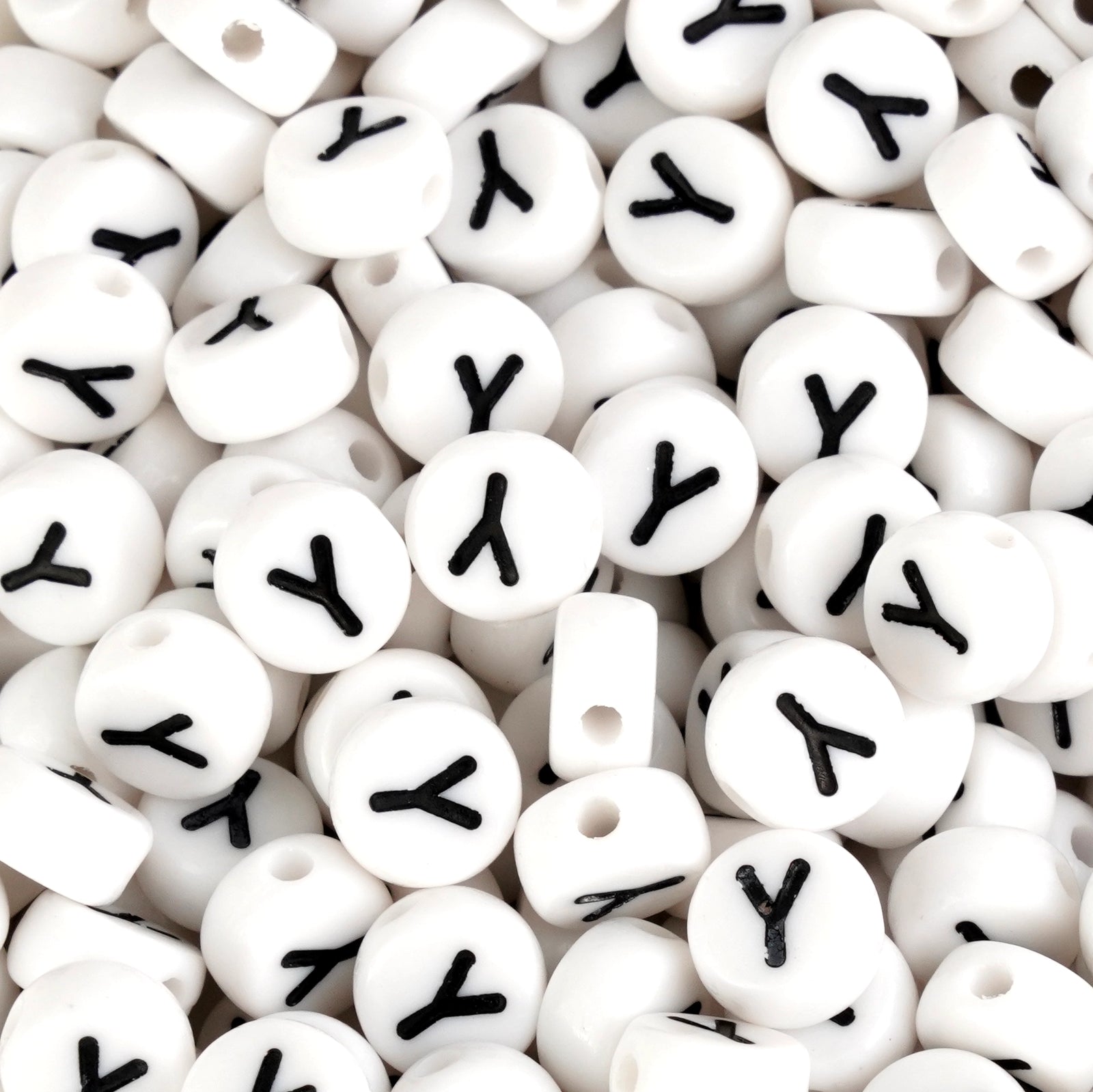 White Y letter beads bulk, Master Maker Crafts - Wholesale Craft Supplies, fast shipping Ohio