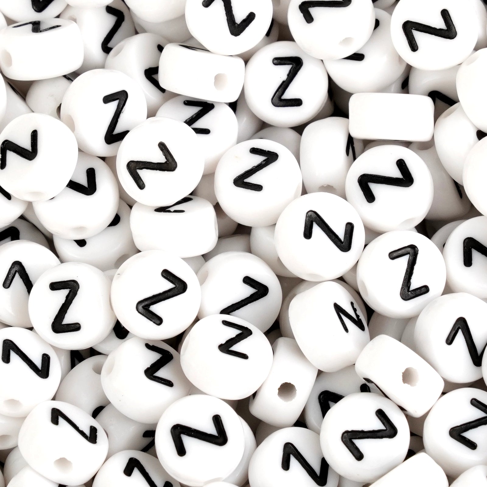 Master Maker Crafts wholesale white letter Z beads, craft supplies, fast shipping Ohio