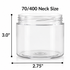 Basic Clear PET Jar 8 oz- 70/400 (10 per bag)