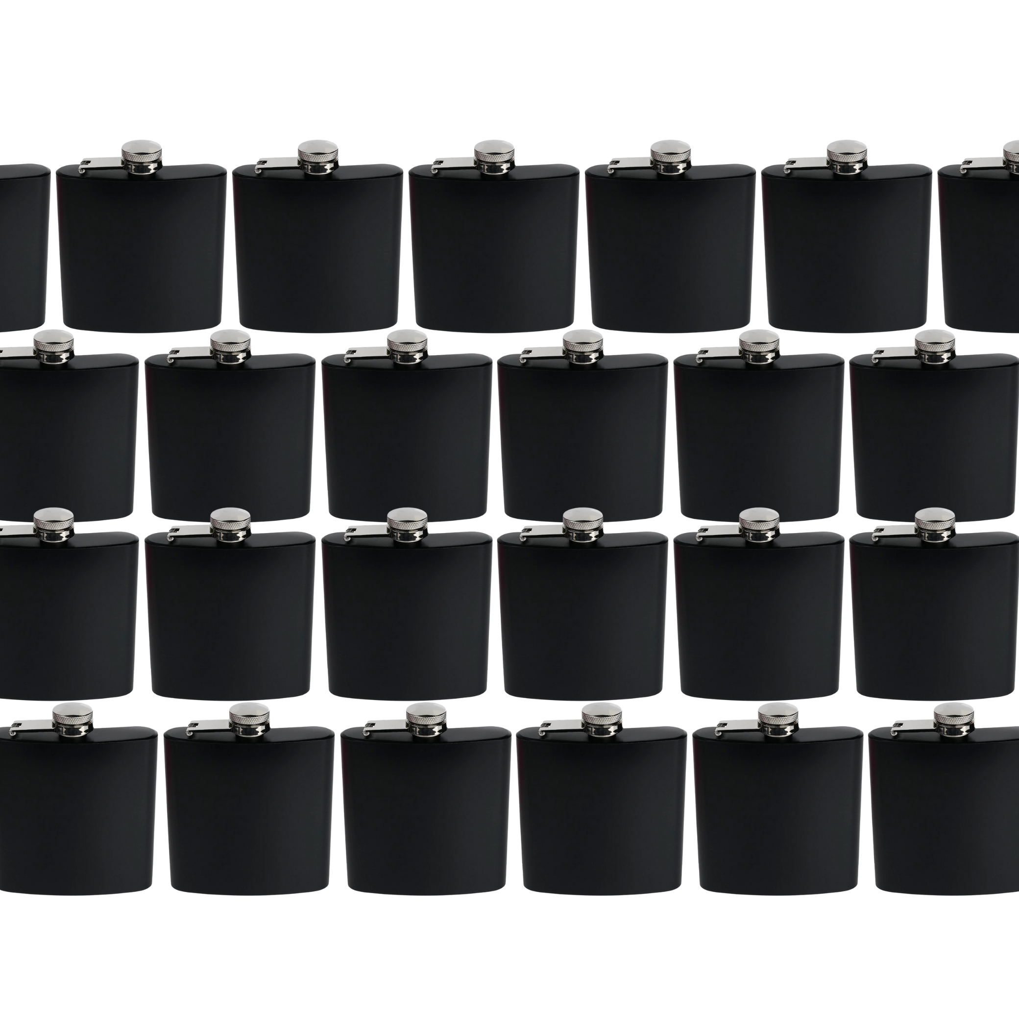Master Maker Crafts -  6 oz Stainless Steel Hip Flask - Matte Black (25 Piece CASE) | Master Maker Crafts - Wholesale Craft Supplies - Fast Shipping from Ohio DIY Craft Warehouse