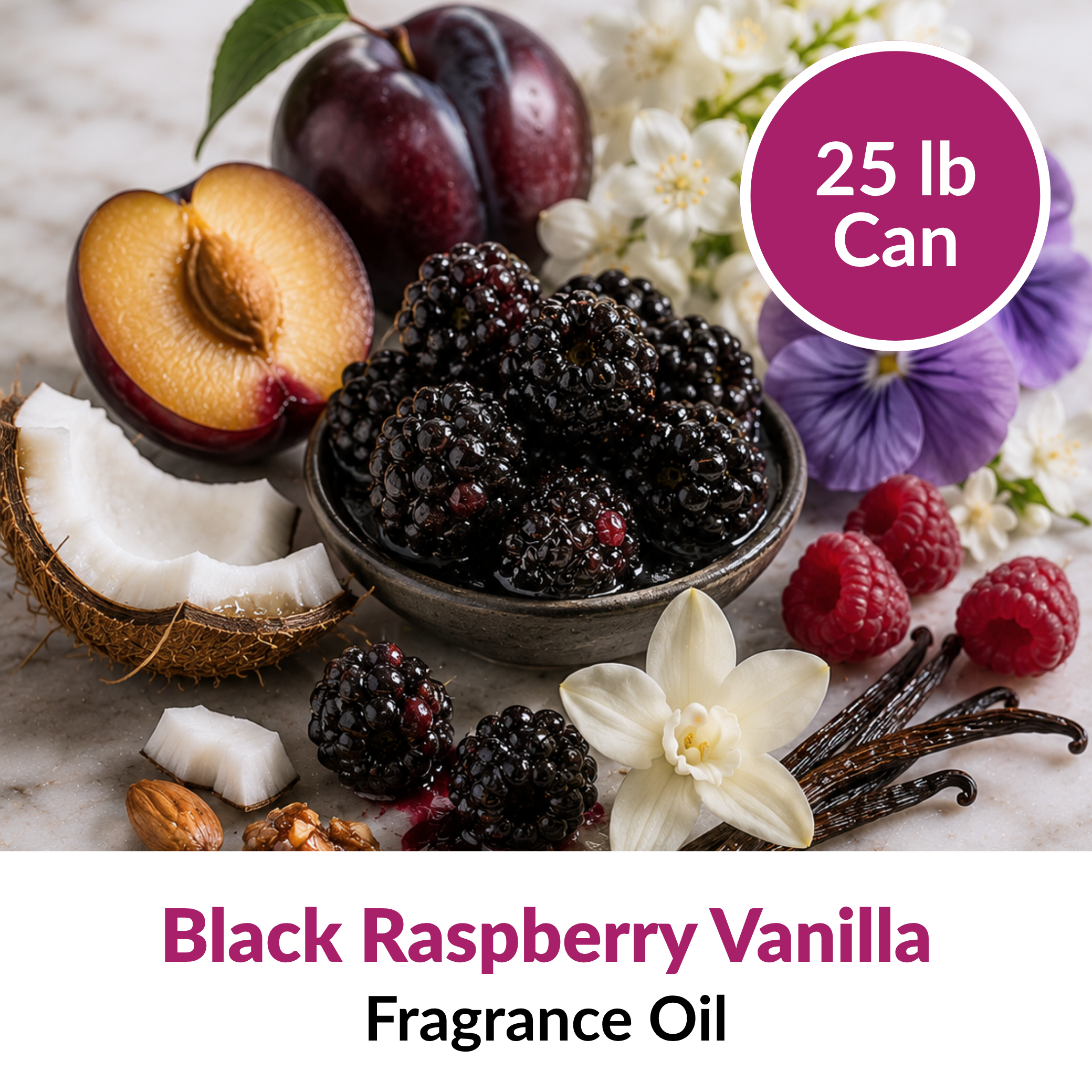 Black Raspberry Vanilla Fragrance Oil (25 lbs)