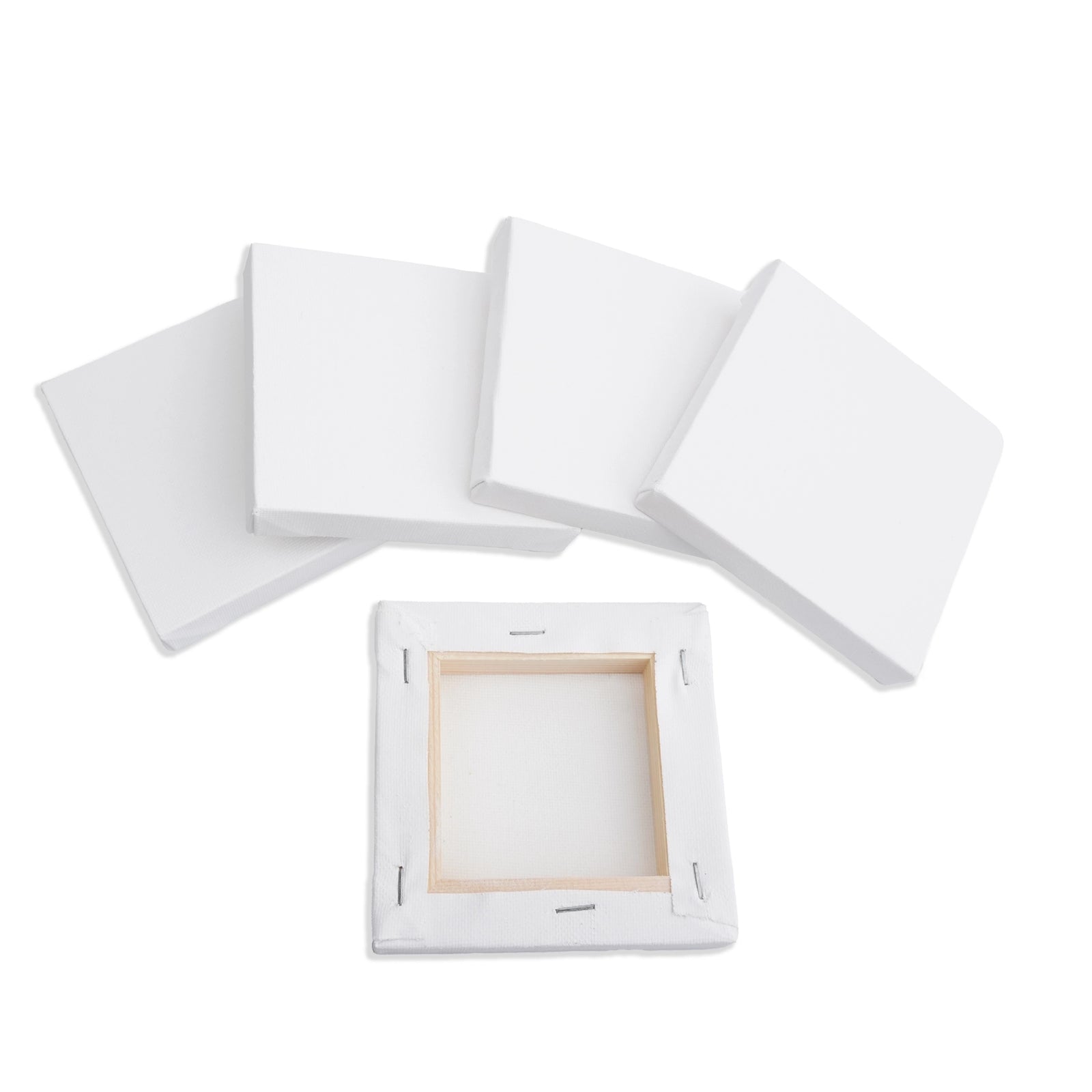 Master Maker Crafts blank stretched canvas 4x4 pack, wholesale craft supplies, Ohio fast shipping