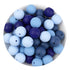 Blue blend round bead pack in bowl, Master Maker Crafts wholesale craft supplies, fast shipping Ohio DIY Craft Warehouse