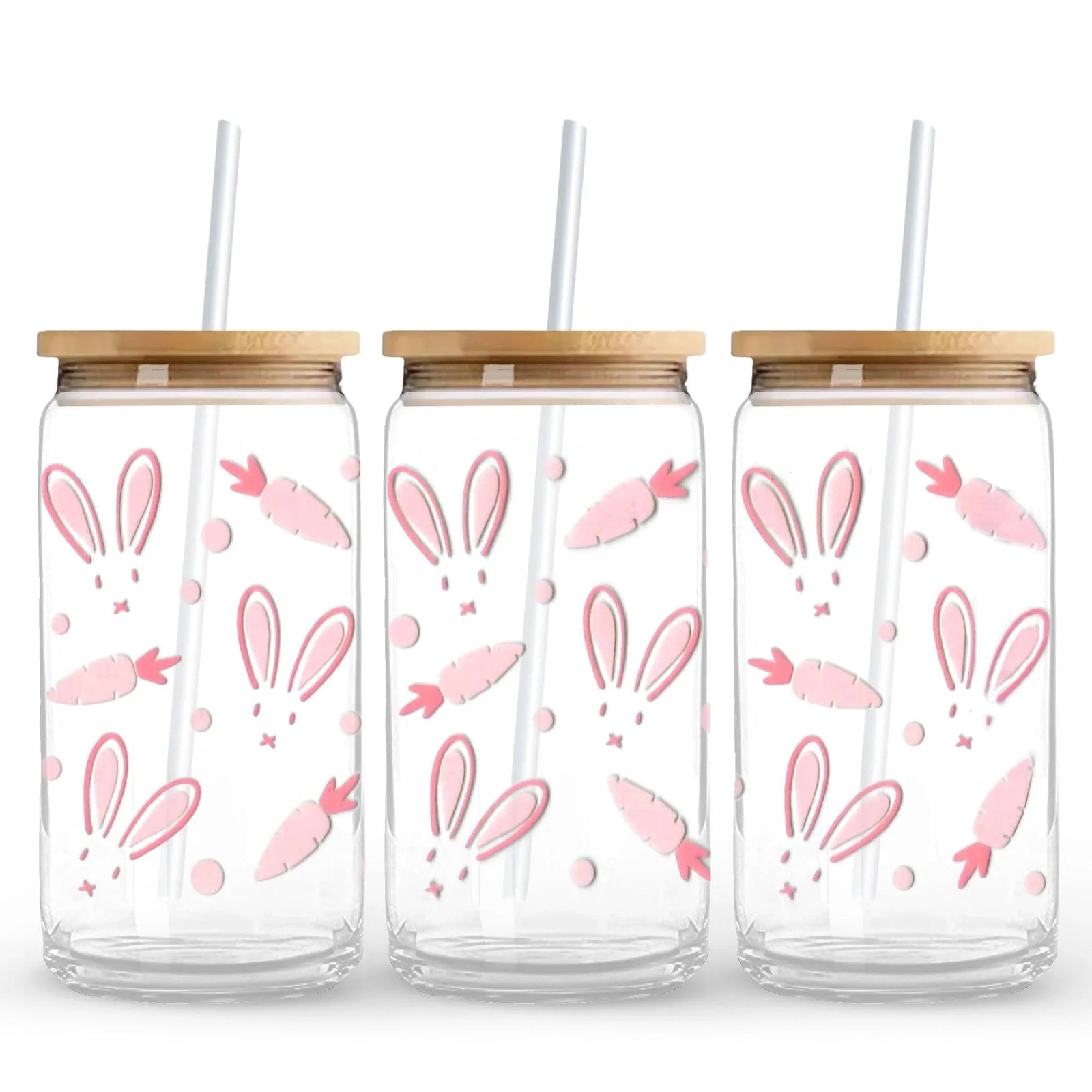 UV DTF Wrap - Blush Bunnies & Carrots - DIY Craft Warehouse