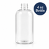 Boston Round Clear PET Bottle 4 oz - 24/410 (10 per bag)