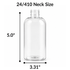 Boston Round Clear PET Bottle 8 oz- 24/410 (10 per bag)