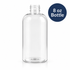 Boston Round Clear PET Bottle 4 oz - 24/410 (10 per bag)