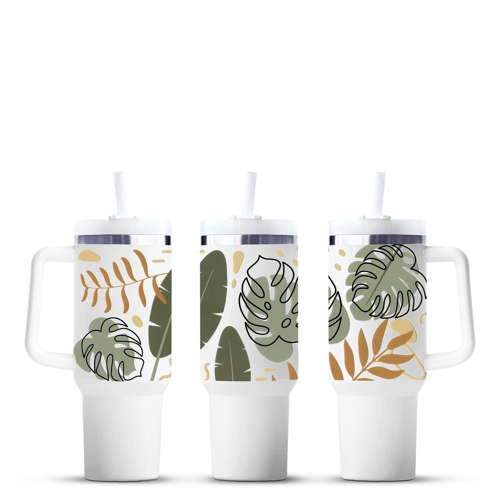 Botanical leaf print tumblers by Master Maker Crafts, wholesale craft supplies, fast shipping Ohio