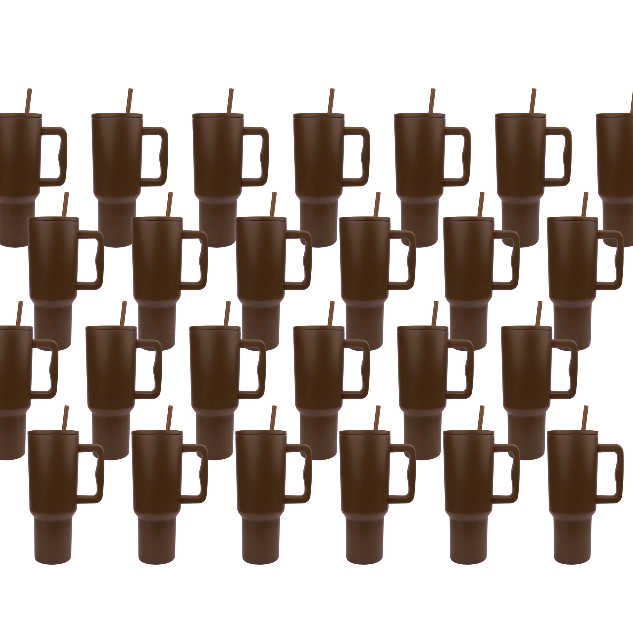 Master Maker Crafts -  40 oz Handled Tumbler Modern II Matte - Brown (25 Piece CASE) | Master Maker Crafts - Wholesale Craft Supplies - Fast Shipping from Ohio DIY Craft Warehouse