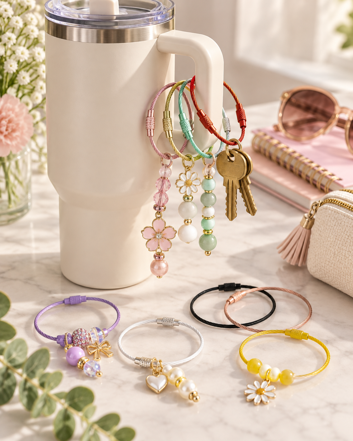Cup & Bag Charm Wire (100 packs of 5) - 500/CASE