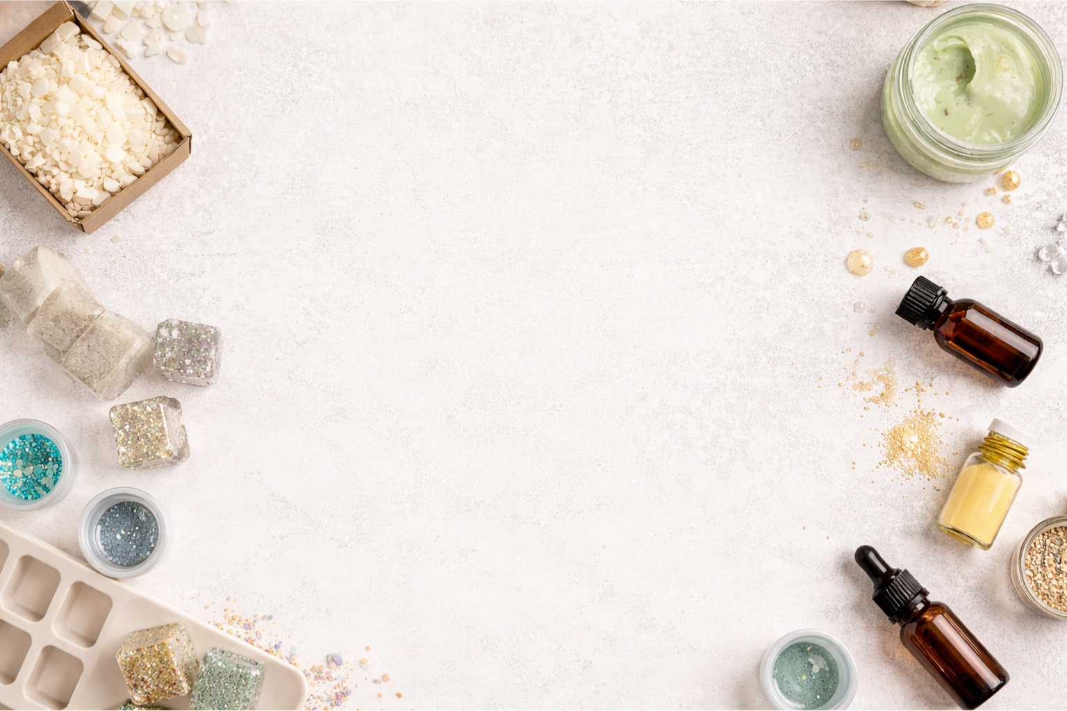 Wholesale craft supplies including glitter, beads, oils, and DIY soap making materials, fast shipping from USA.