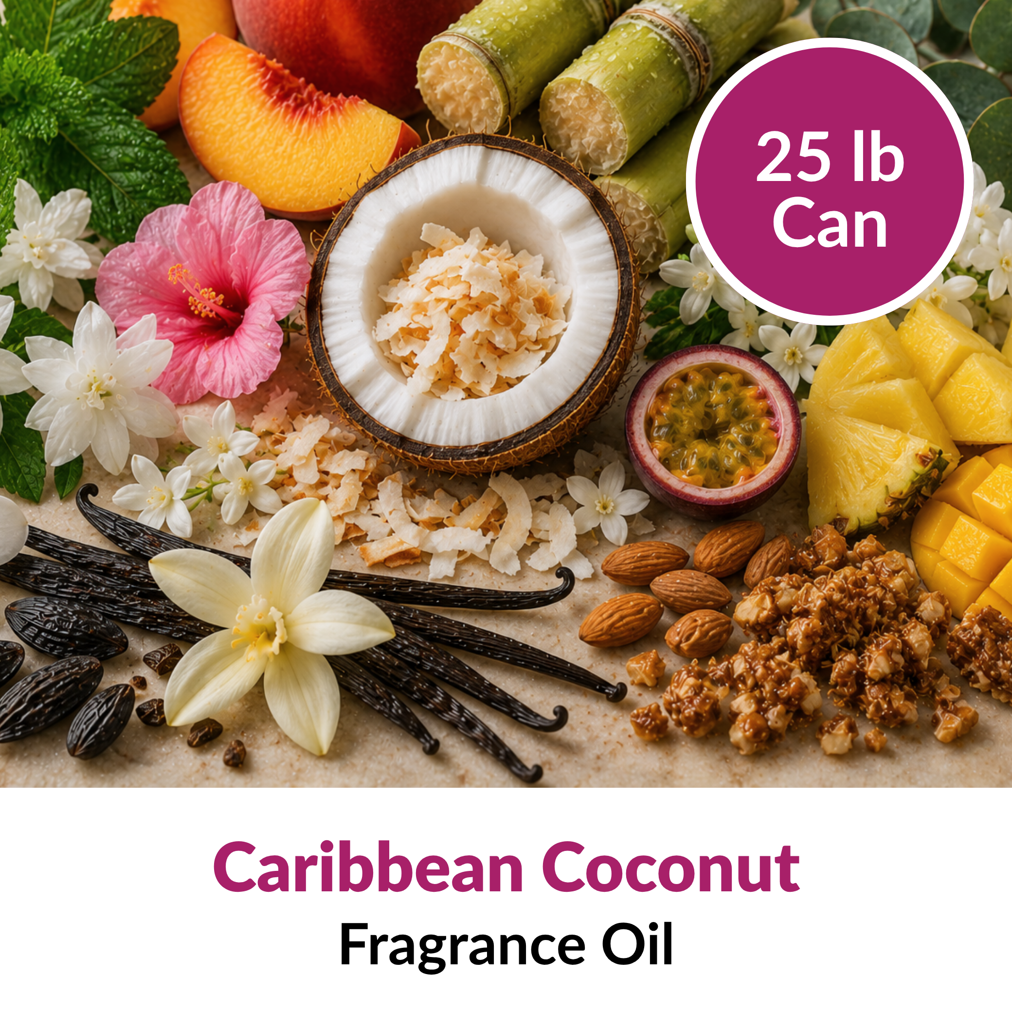 Image of Caribbean Coconut Fragrance Oil (25 lbs) sold at Master Maker Crafts. Wholesale prices and fast shipping.
