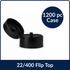 Flip Top Black Smooth -22/400  .125" hole (1200 Case)