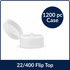 Flip Top White Smooth -22/400  .125" hole (1200 Case)