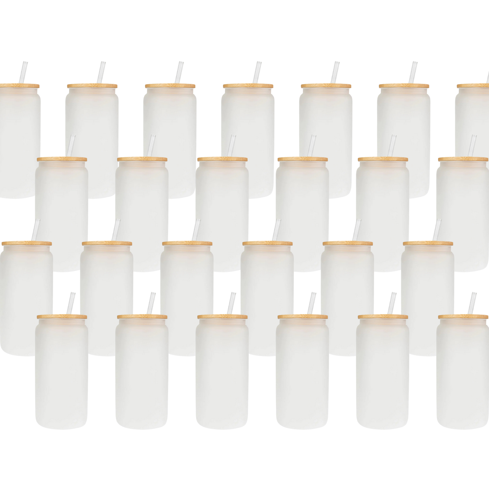 Master Maker Crafts -  16 oz Glass Can Single Wall - Frosted (25 Piece Case) | Master Maker Crafts - Wholesale Craft Supplies - Fast Shipping from Ohio