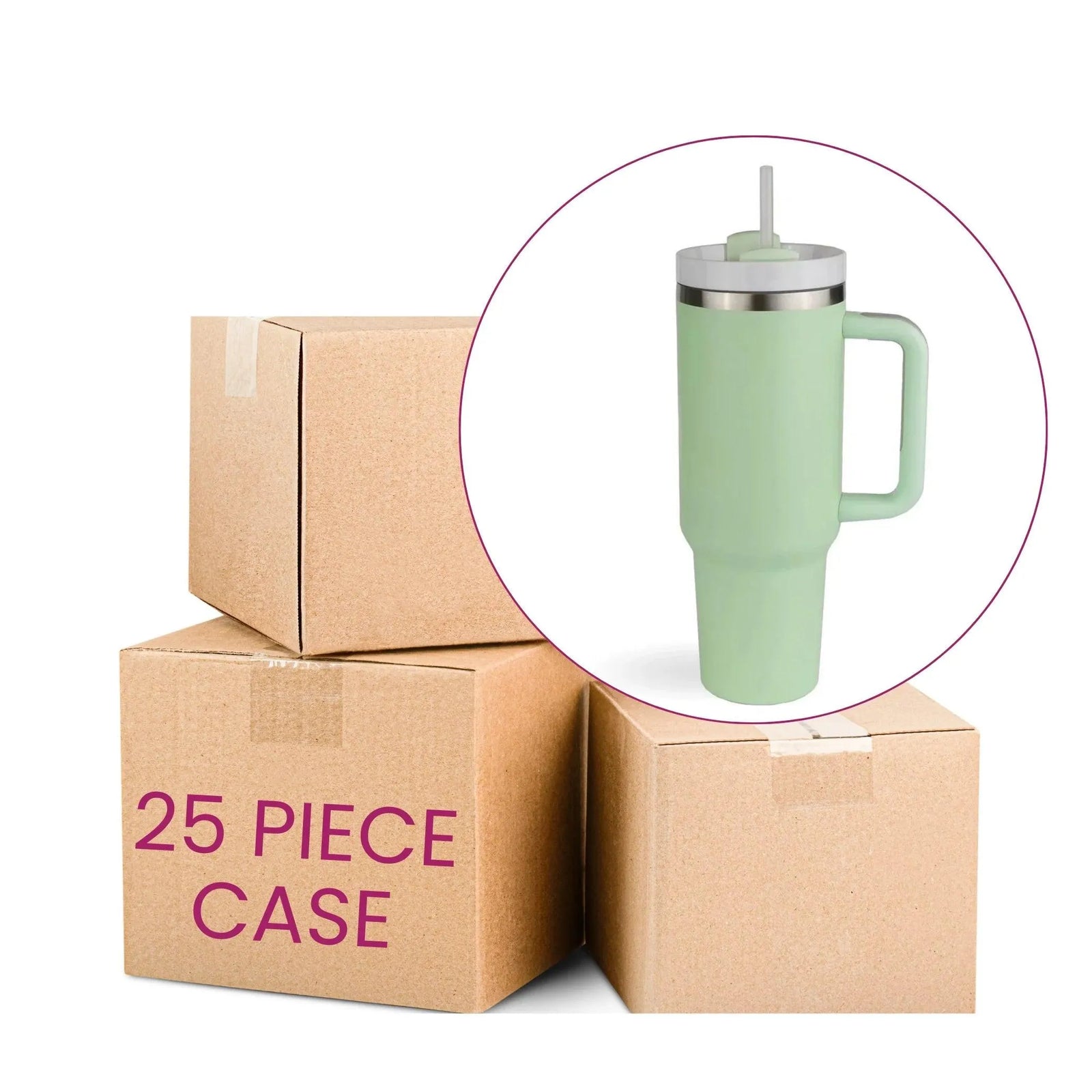Handled Tumbler Standard Matte - Light Green - DIY Craft Warehouse