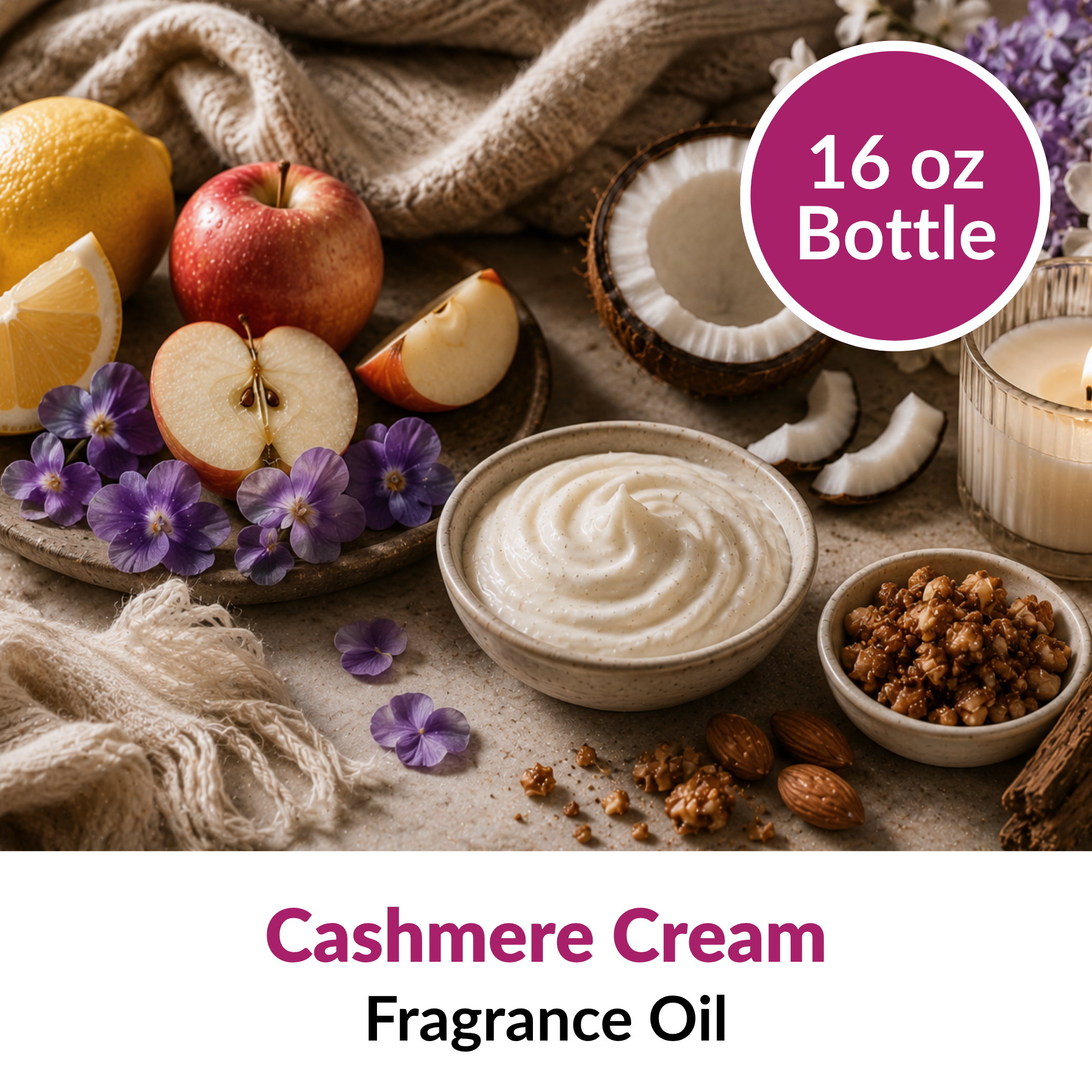 Image of Cashmere Cream Fragrance Oil (16 oz) sold at Master Maker Crafts. Wholesale prices and fast shipping.