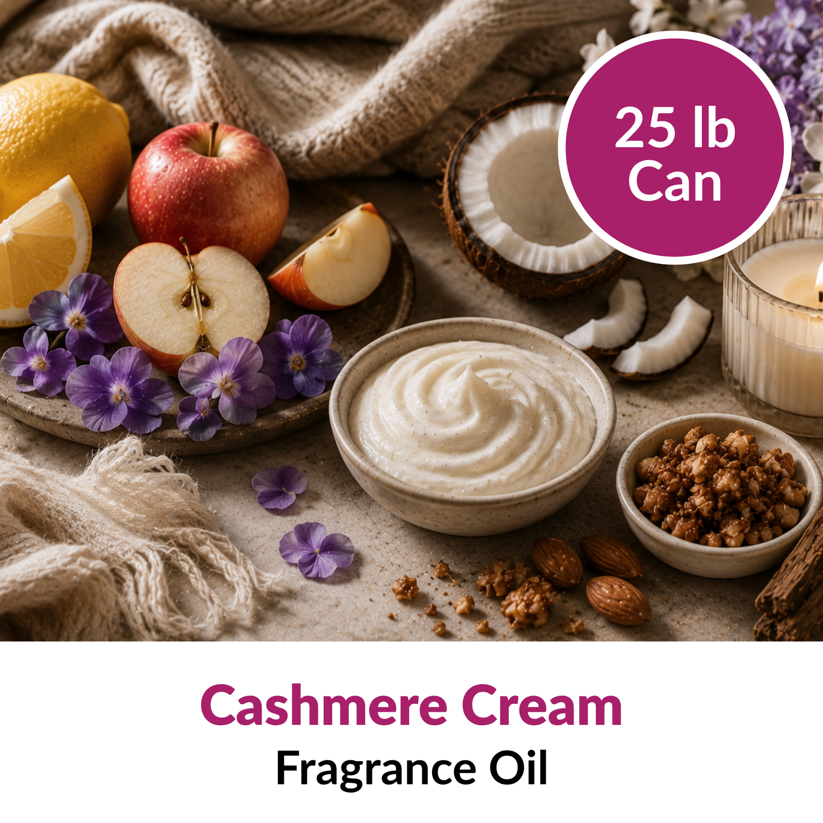 Image of Cashmere Cream Fragrance Oil (25 lbs) sold at Master Maker Crafts. Wholesale prices and fast shipping.