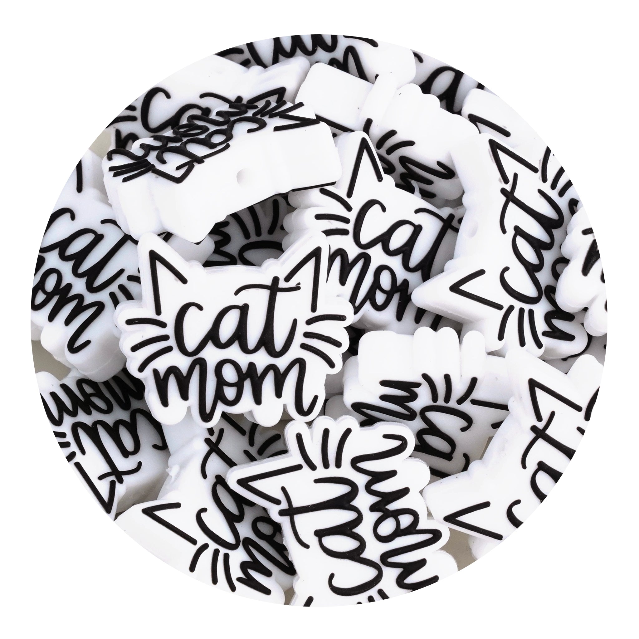 Master Maker Crafts -  Silicone Focal Bead - Cat Mom (5 Beads) | Master Maker Crafts - Wholesale Craft Supplies - Fast Shipping from Ohio DIY Craft Warehouse