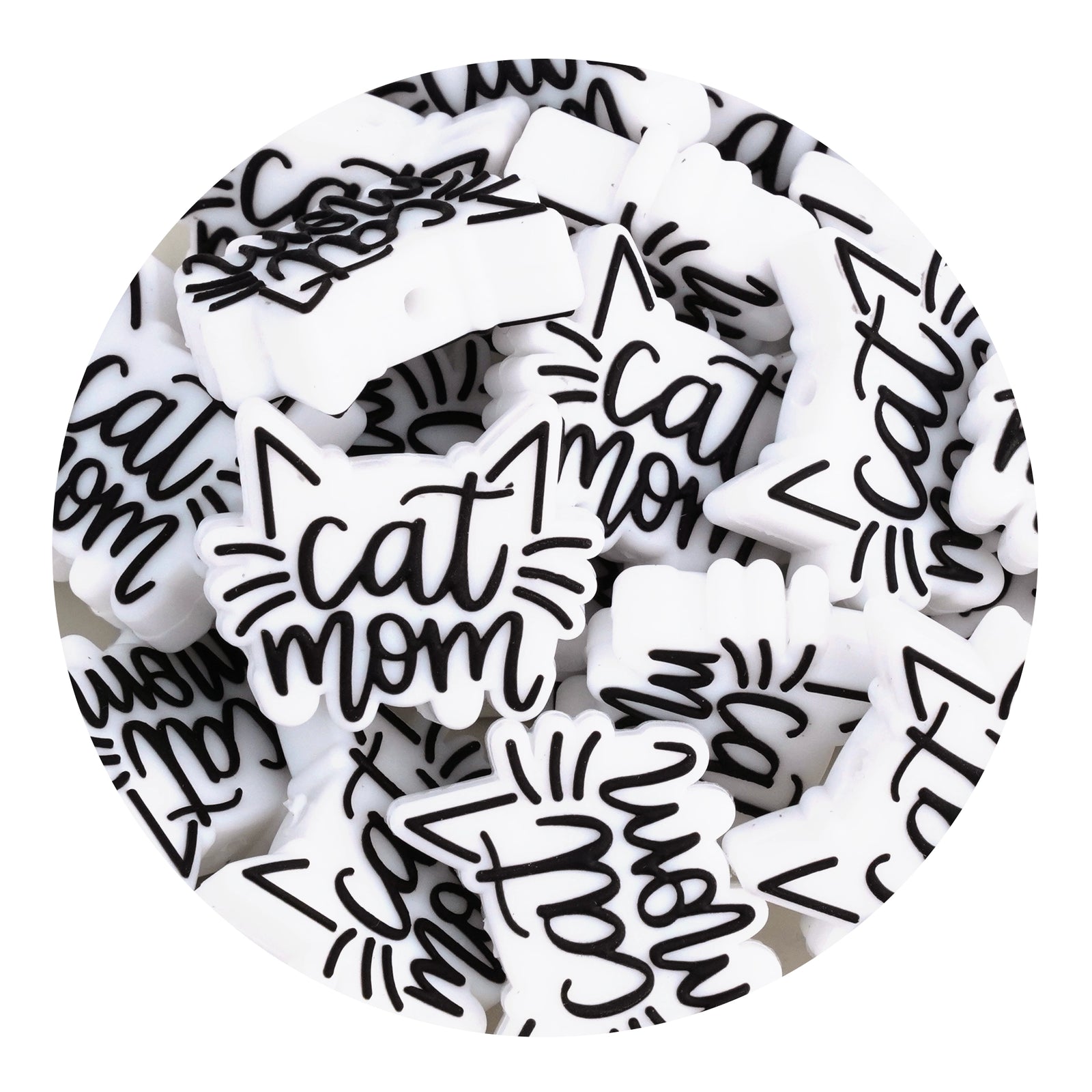 Master Maker Crafts -  Silicone Focal Bead - Cat Mom (5 Beads) | Master Maker Crafts - Wholesale Craft Supplies - Fast Shipping from Ohio