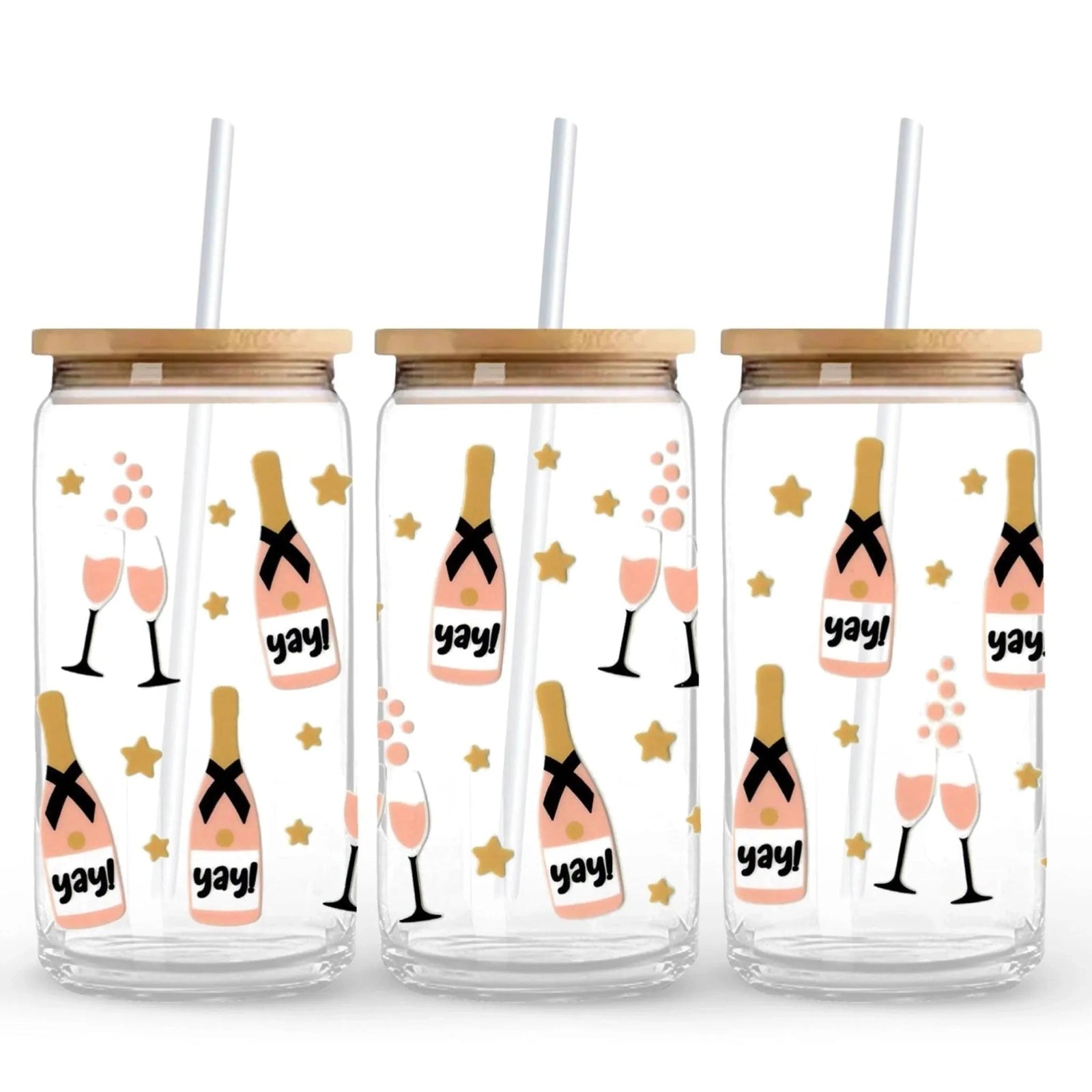 UV DTF Wrap - Champagne Cheers - DIY Craft Warehouse