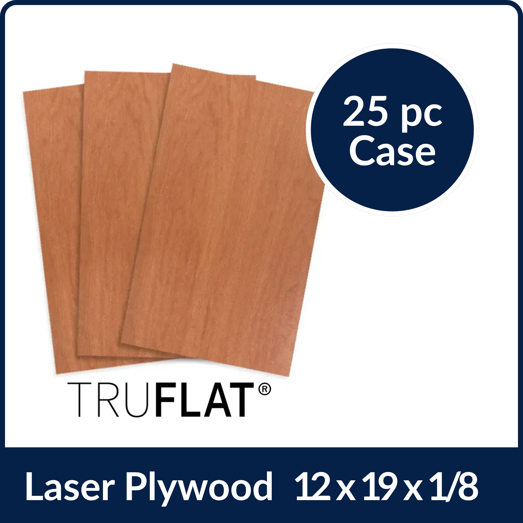 TruFlat Cherry Plywood - 12"x 19" x 1/8" (25 Piece Case)