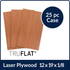 TruFlat Cherry Plywood - 12"x 19" x 1/8" (25 Piece Case)