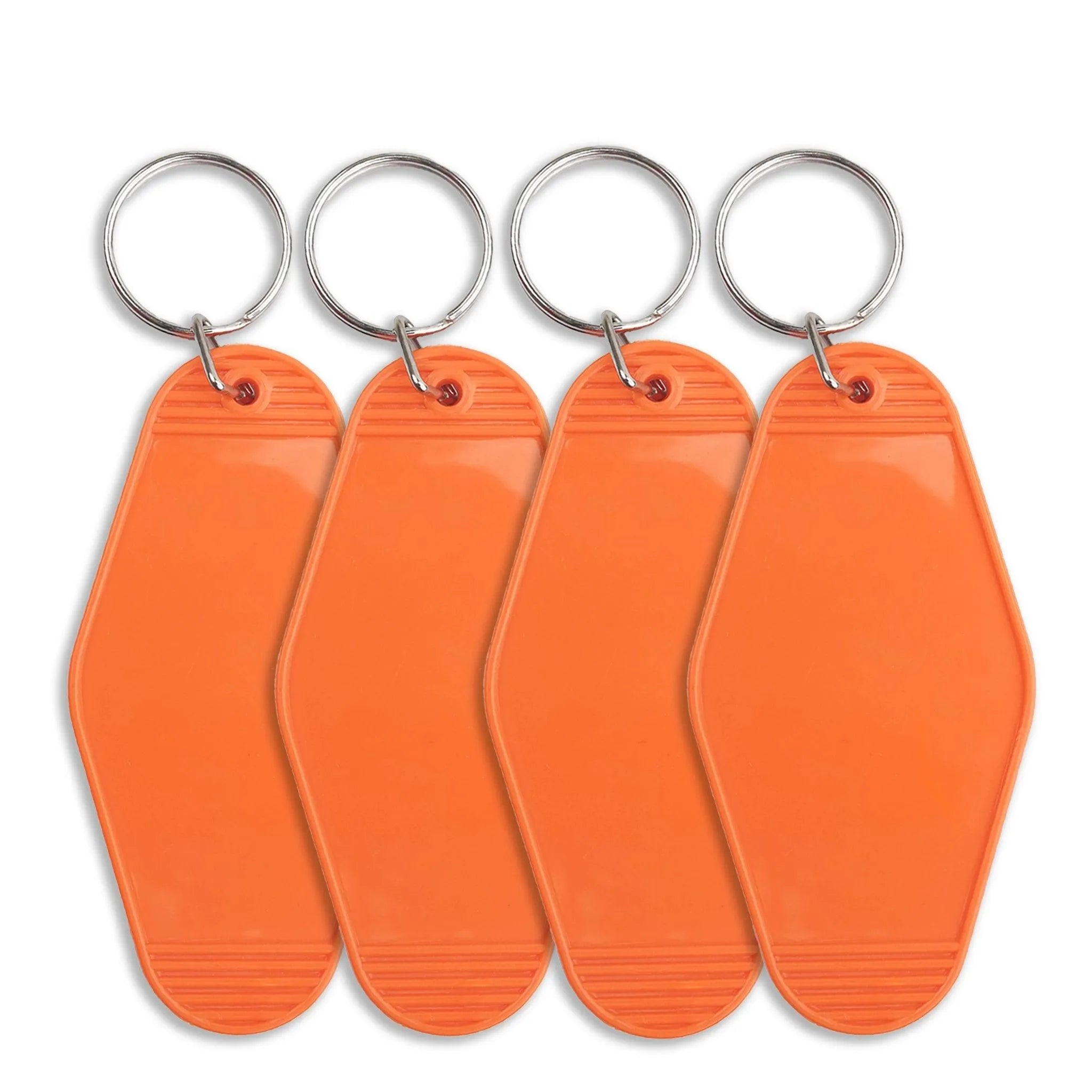 Retro Motel Keychain with Silver Ring - Citrus Orange - DIY Craft Warehouse DIY Craft Warehouse