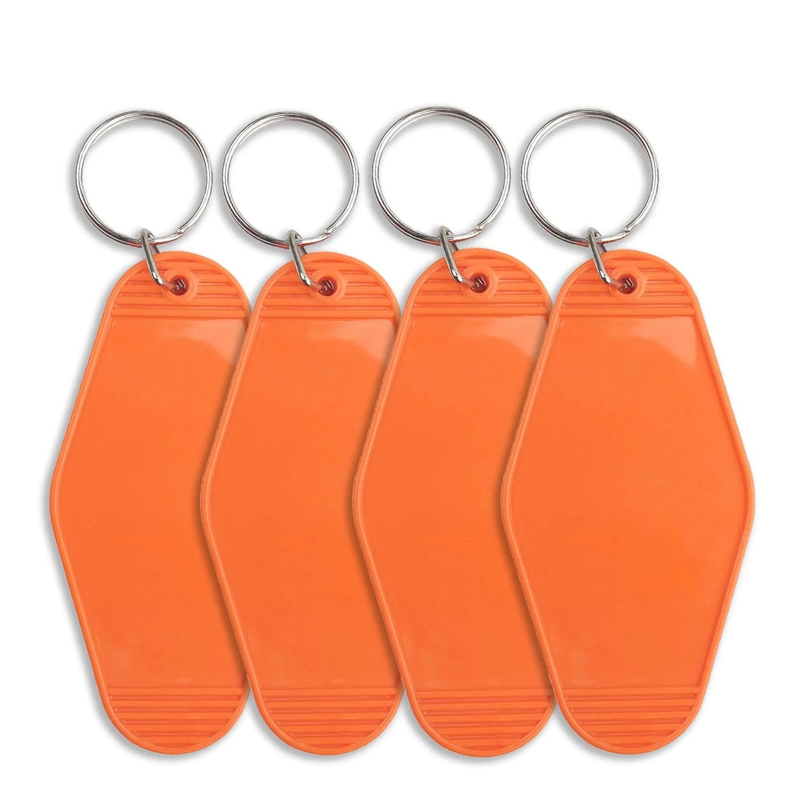 Retro Motel Keychain with Silver Ring - Citrus Orange - DIY Craft Warehouse