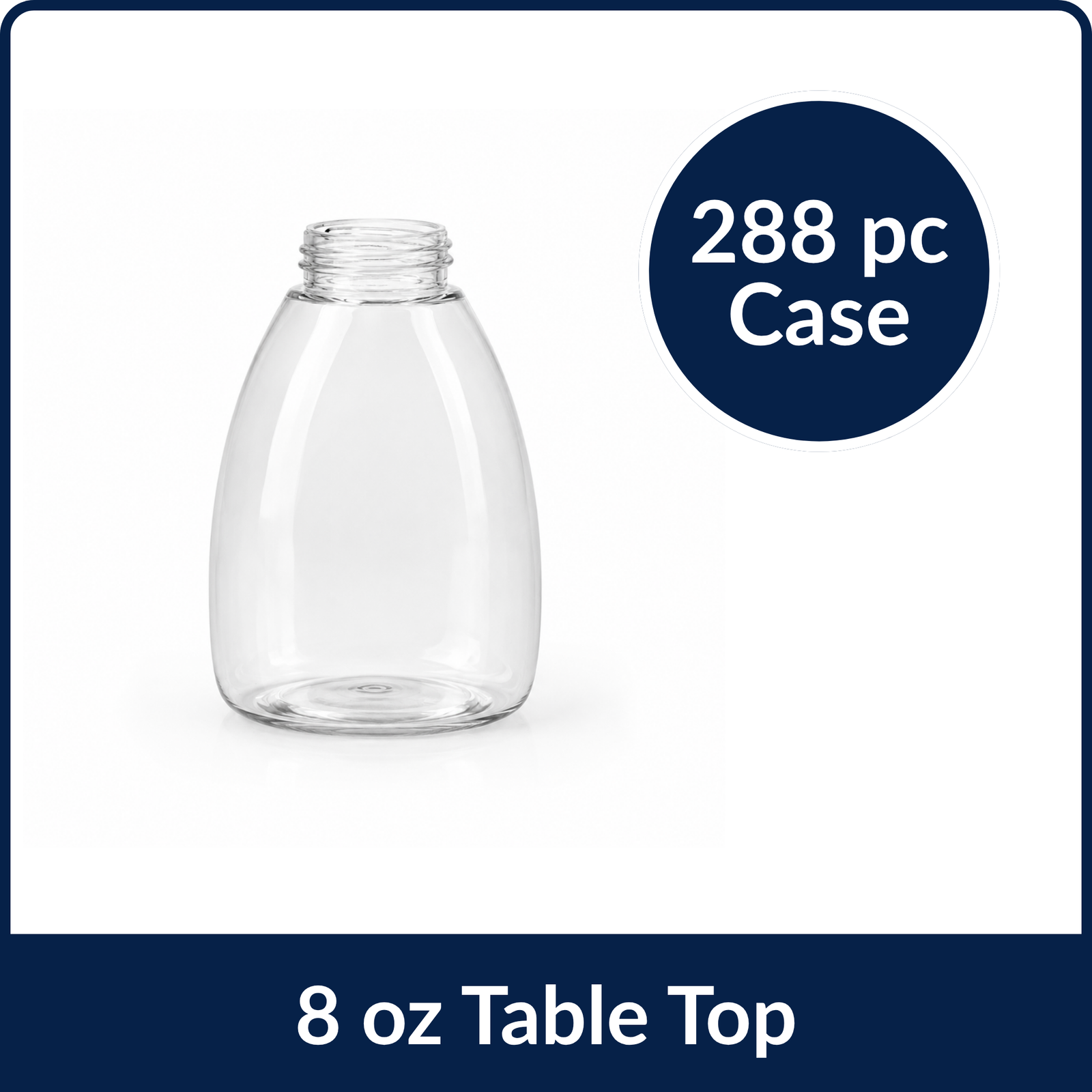 Tabletop Foamer Clear PET Bottle 8.5 oz - 40mm (288/Case)