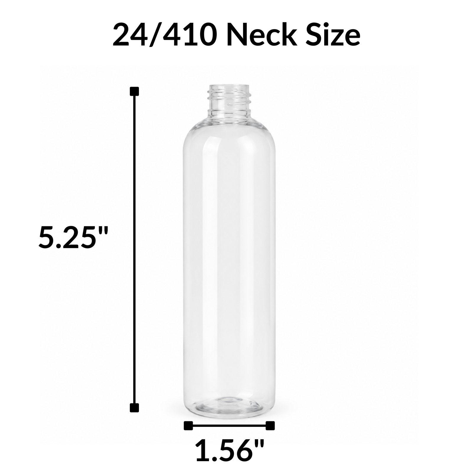 Cosmo Round Clear PET Bottle 4 oz - 24/410 (10 per bag)