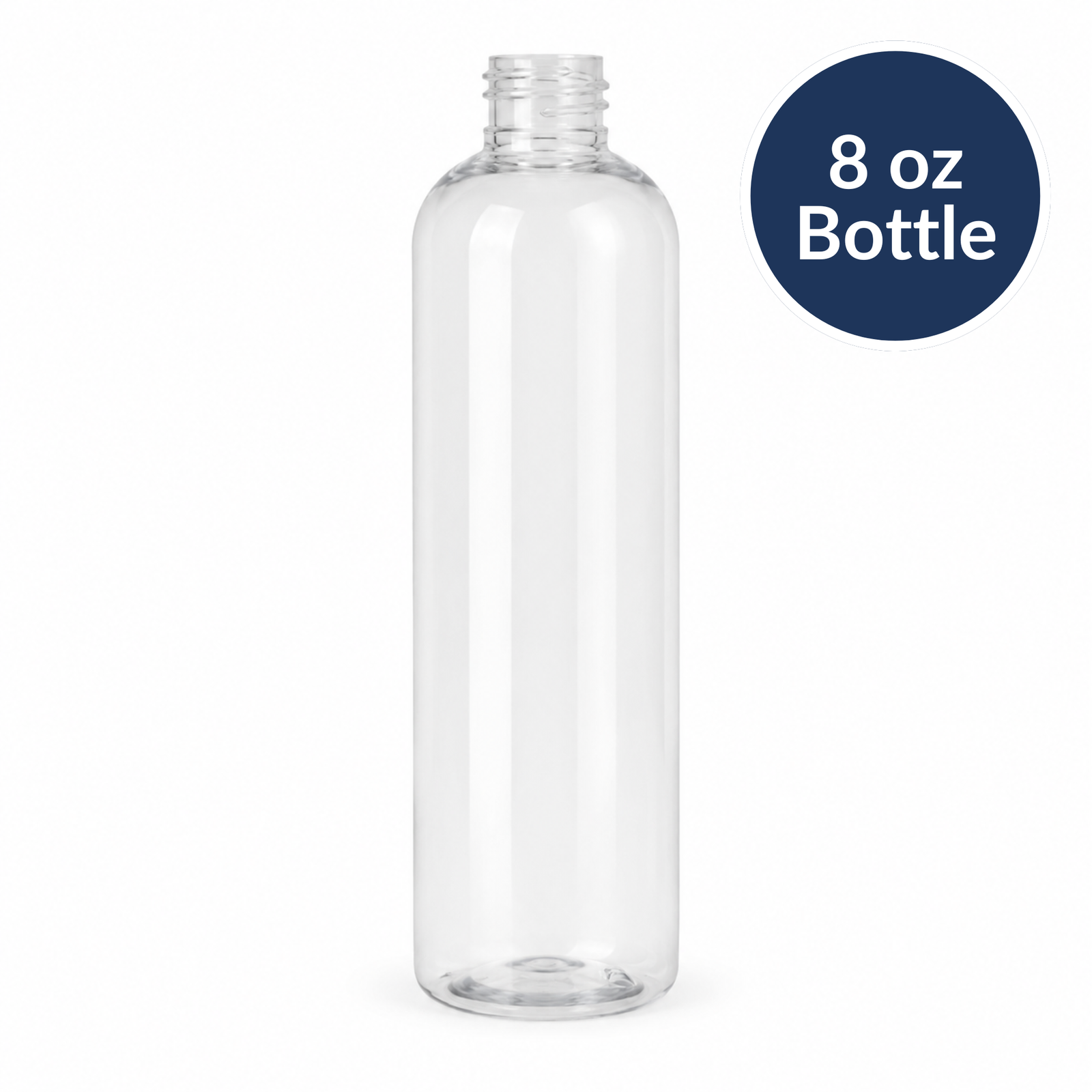 Cosmo Round Clear PET Bottle 8 oz - 24/410 (10 per bag)