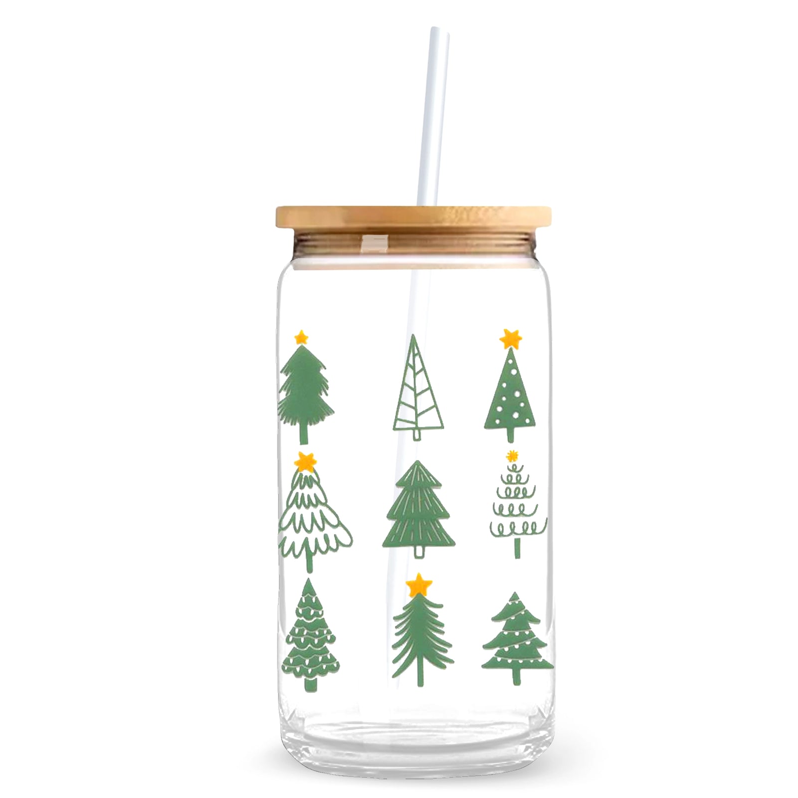 Master Maker Crafts -  UV DTF Decal - Doodle Christmas Trees 2 Decals 3.5