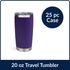 20 oz Travel Tumbler - Dark Purple (25 Piece CASE)