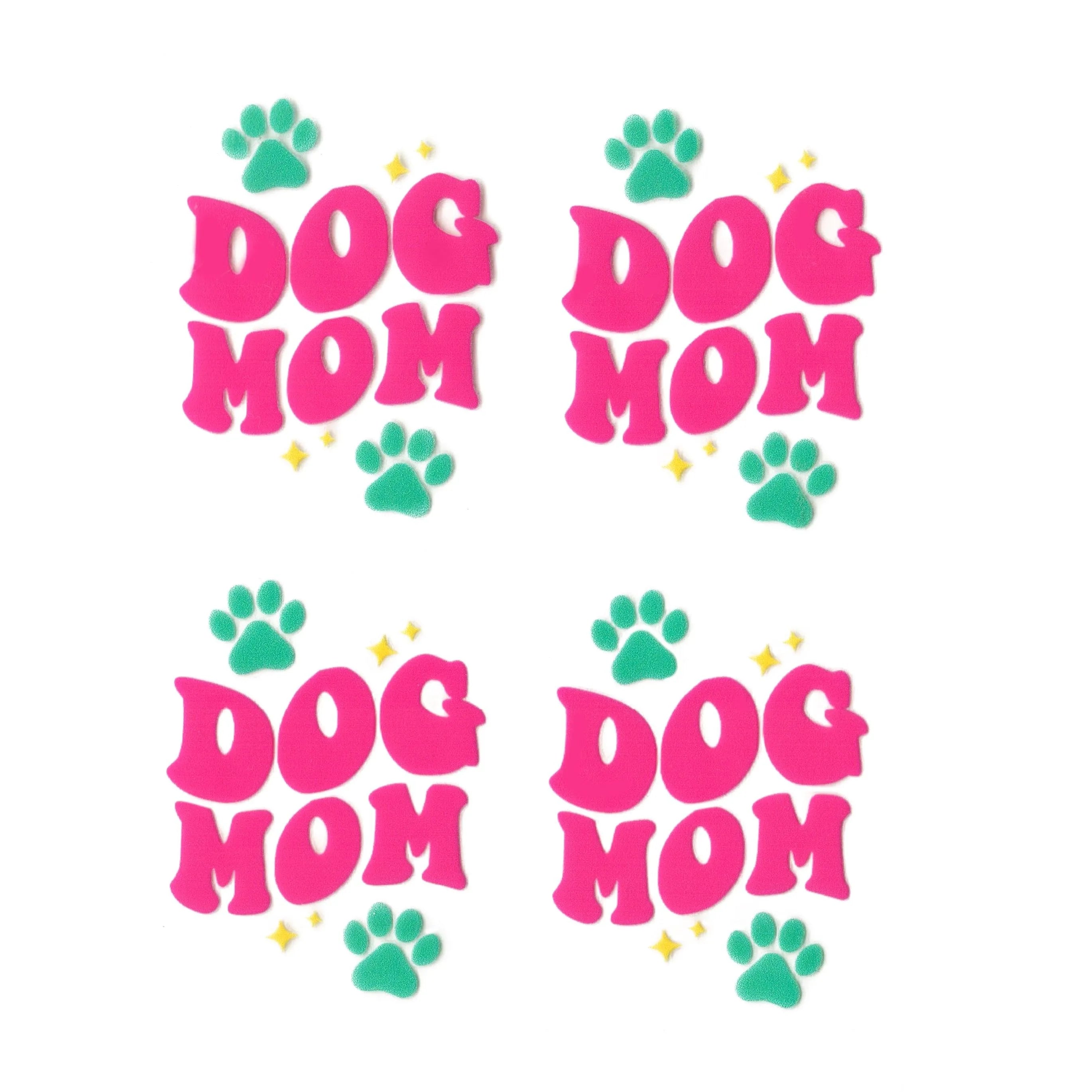 UV DTF Decal - Dog Mom Pink (4 Decals) - DIY Craft Warehouse DIY Craft Warehouse